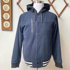 Comune Varsity Hooded Bomber Jacket